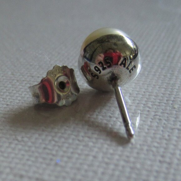 Pandora, Pearl Stud Earrings, 7mm, 925, Modern, Contemporary - Picture 4 of 11